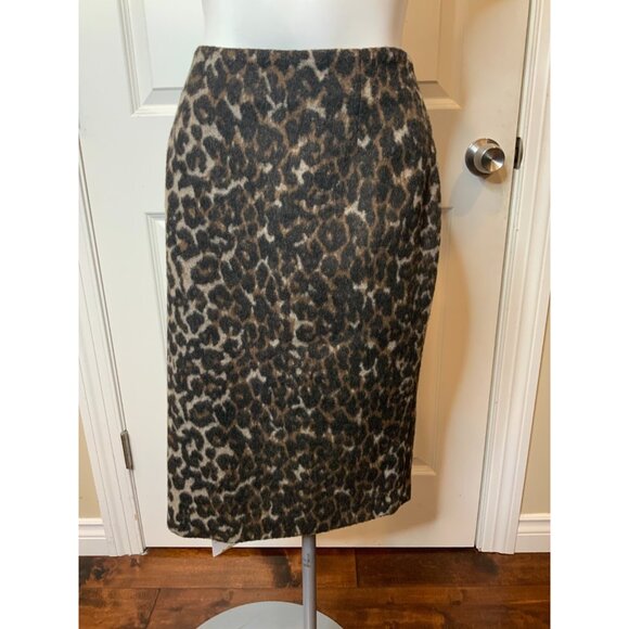 MB By Malene Birger Balenia Leopard Print Pencil Skirt, Sz 12 (US) 44 (F) $395 - Picture 3 of 8